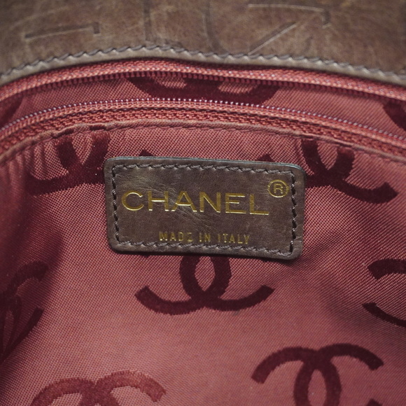 Auth Chanel shoulder bag chocolate bar chain shoulder leather brown gold metal - Picture 5 of 10